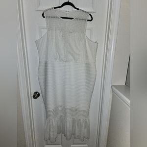 Asos white body con lace dress size 22